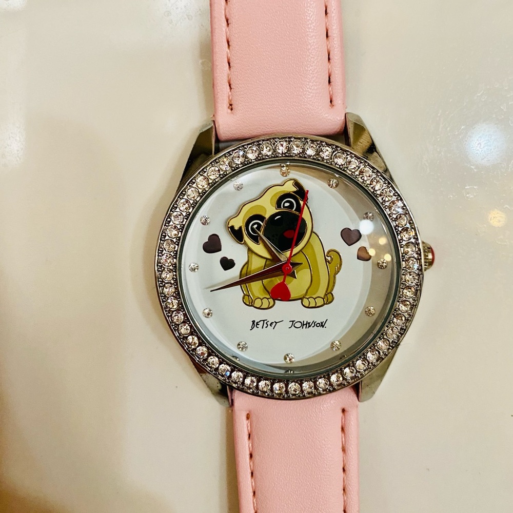Betsy Johnson pug watch